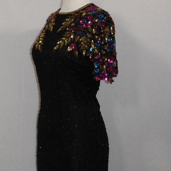 Multi Colored Sequin Beaded Dress - Picture 12 of 15